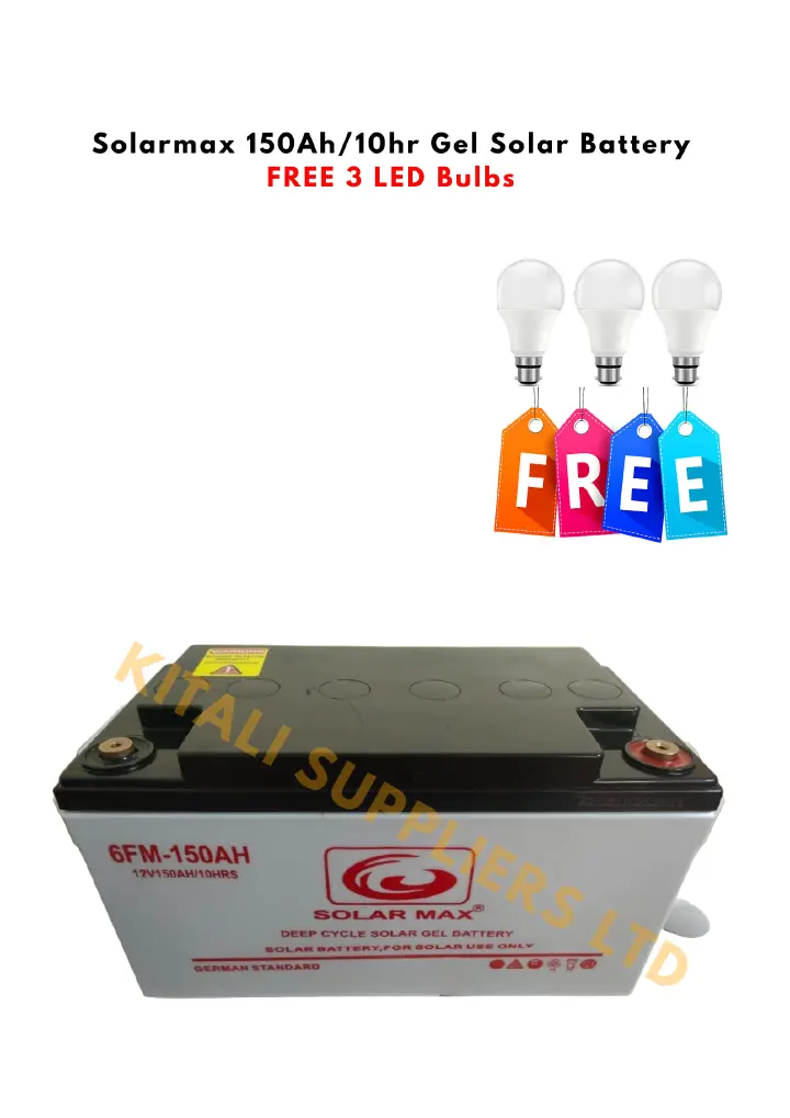 Solarmax 150Ah/10hr Gel Solar Battery – Maintenance-Free Dry Cell Long-Term Power Storage