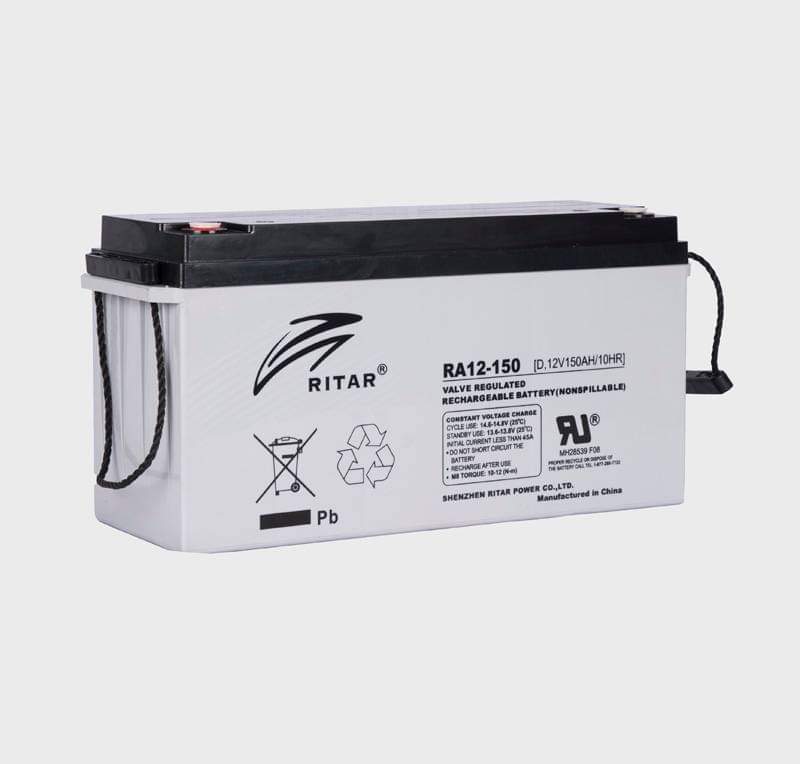 Ritar 150Ah/20hr Solar Battery – Maintenance-Free Gel VRLA Dry Cell hence its service is long-term, consist of Gel battery