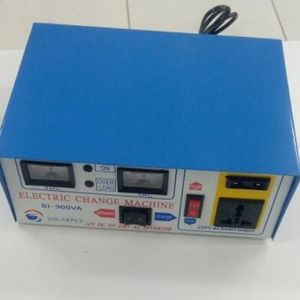 Solarmax 300VA Inverter + 10A Solar Charge Controller + 3 FREE LED Bulbs which has an original transformer which make it to consume low power