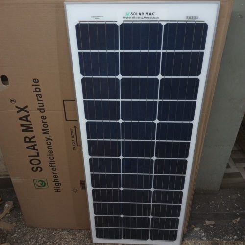Solarmax 80W Solar Panel Midkit with Bulb – Monocrystalline All-Weather Solar Kit with 150VA Inverter + 2 Free LED Bulbs