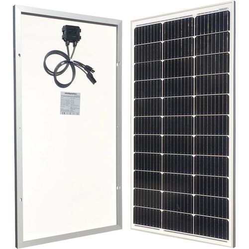 Solarmax 100W Solar Panel & 2 FREE LED Bulbs – Monocrystalline All-Weather Solar Energy Module for Home, Office & Outdoor Power Use. trap the free energy of the sun for your use.