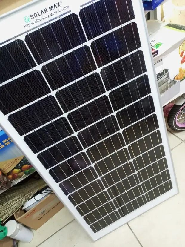Solarmax 100W Solar Panel & 2 FREE LED Bulbs – Monocrystalline All-Weather Solar Energy Module for Home, Office & Outdoor Power Use. trap the free energy of the sun for your use.
