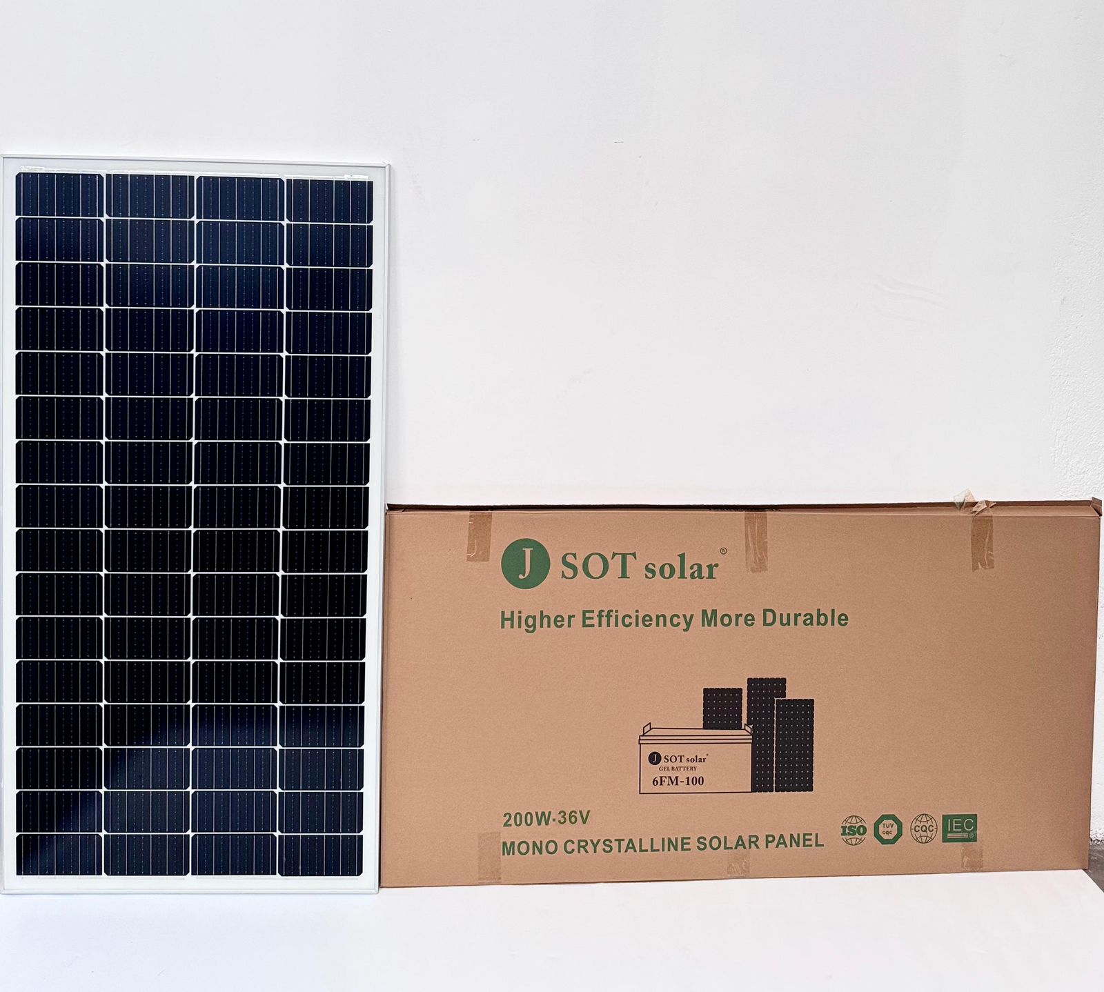Solarmax 200W Monocrystalline Solar Panel + 2 FREE LED Bulbs – Durable All-Weather Solar Panel for Home, Office & Outdoor Use