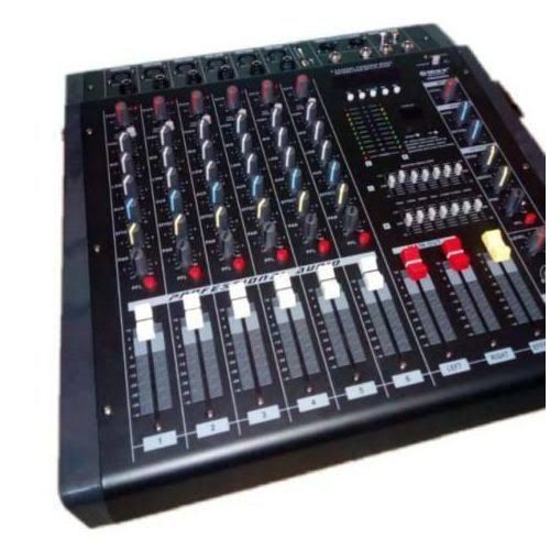 Max 6-Channel Powered Mixer – Professional Audio Console with Built-in Amplifier - Buy the Max 6-Channel Powered Mixer with built-in amplifier, echo effects, EQ, and 6 inputs. Perfect for live shows,