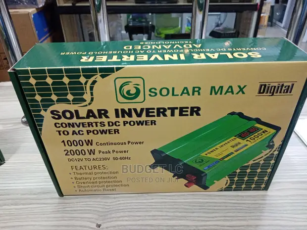 Solarmax 1000 Watts Inverter is a compact and efficient inverter designed for small-scale solar systems and basic home or office power backup. With a power output of 1000W, it easily runs lights, TVs.