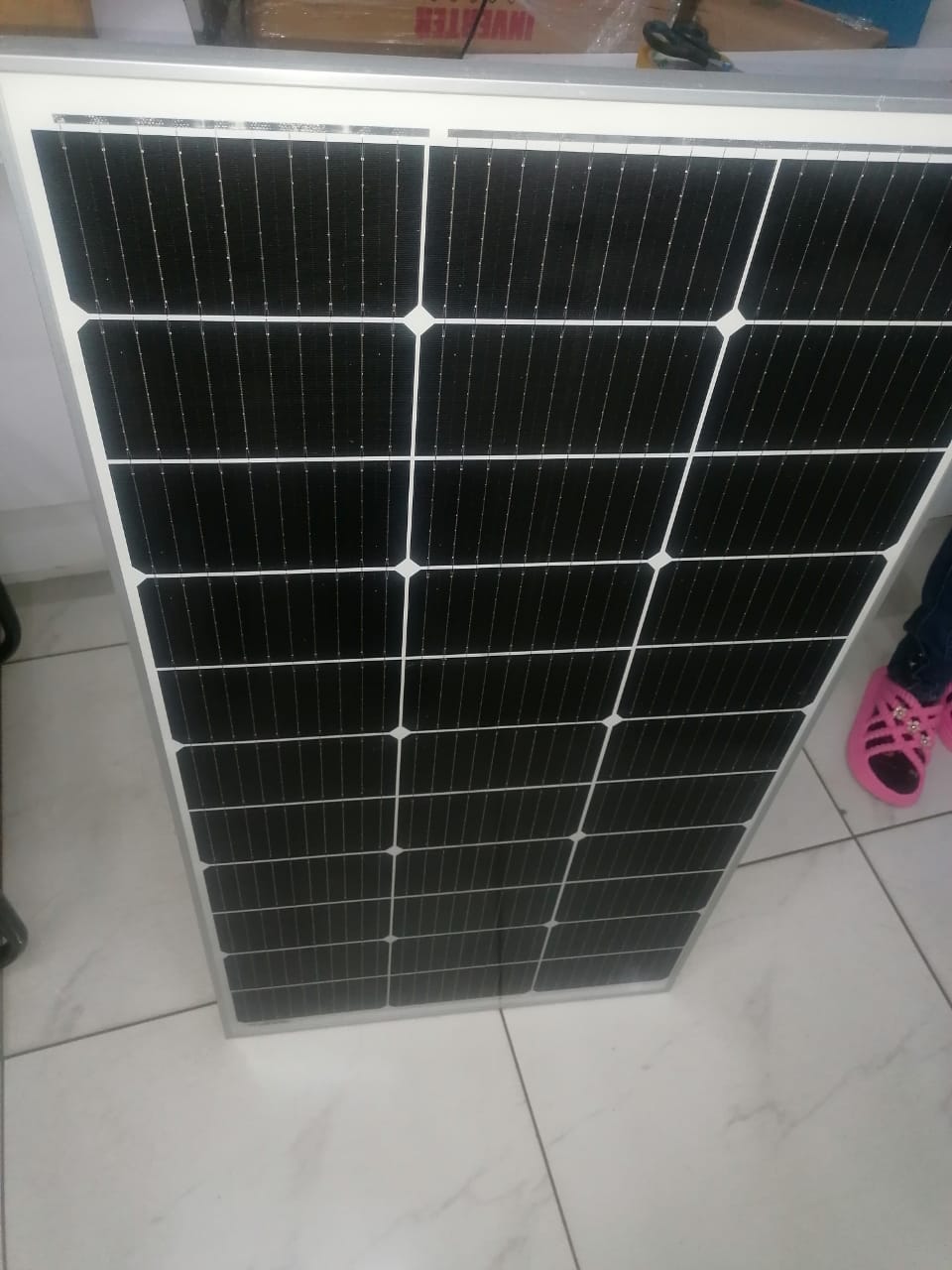 Solarmax 100 W Solar Panel Full Installation Kit 100 W Solar Panel + 80 AH Solar Battery + 300 W Solar Power Inverter + 10 AH Solar Charge Controller + 3DC Solar Bulbs + Free Standing Solar Fan