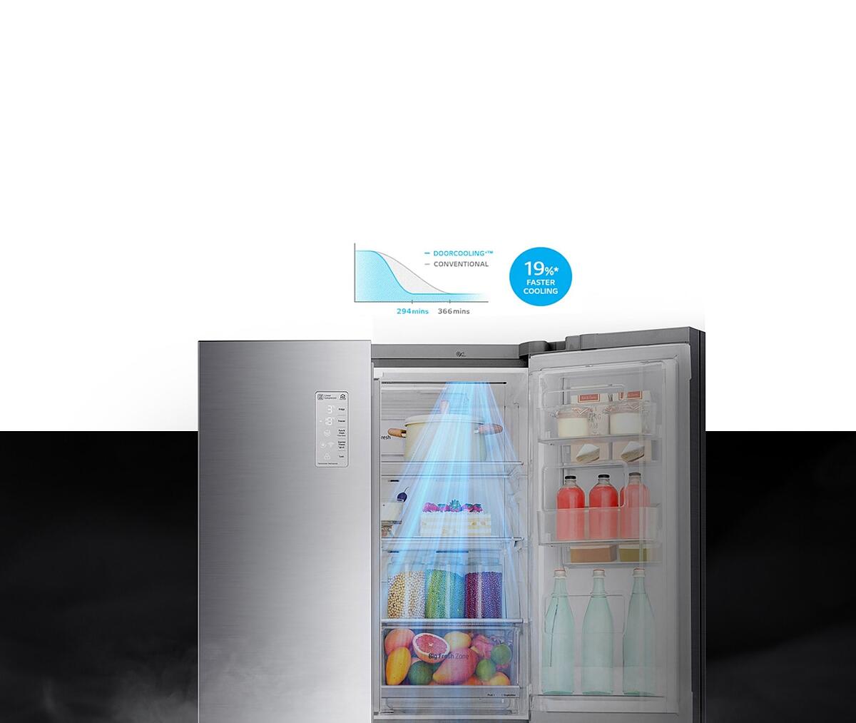 LG GC-X257CSES Side-by-Side Fridge – 635L with InstaView, UVnano™ Dispenser & HygieneFresh+™ - Upgrade your kitchen with the LG GC-X257CSES 635L Side-by-Side Fridge, designed for modern homes.