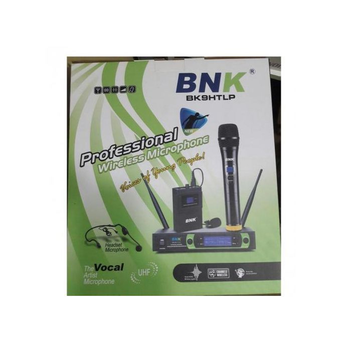 BNK 3-in-1 Wireless Microphone System – Handheld, Lavalier & Headset Mics in One Package - The BNK 3-in-1 Wireless Microphone System is a versatile audio solution designed for churches, events, DJs.