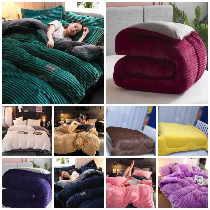 Velvet Duvet Set 6x7 – 1 Duvet + 1 Bedsheet + 2 Pillowcases (Weaverbird/Jibao) - Upgrade your bedroom with this luxurious Velvet Duvet Set (6x7) from Weaverbird/Jibao, designed to give you comfort.