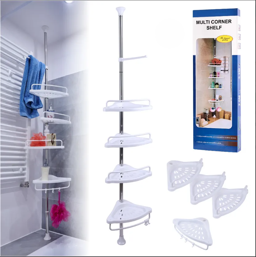 Multi Corner Shelf – 3.2m Adjustable Storage Rack for Home & Office Organization. It provides sturdy, space-saving, and elegant organization for books, plants, kitchenware, or décor.