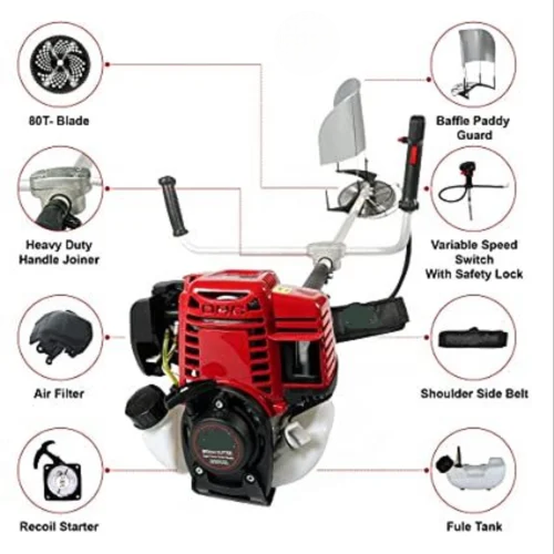 Premier PMBC-2 Brush Cutter – 2-Stroke Petrol-Powered Grass & Weed Trimmer. A high-performance 2-stroke petrol grass trimmer designed for farmers, landscapers, and gardeners who need a reliable tool.