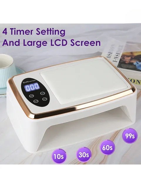 Mate 60 UV/LED Nail Lamp with Hand Pillow – Professional Gel Nail Dryer with Smart Curing. Experience salon-quality nails in the comfort of your home with the Mate 60 UV Nail Lamp.