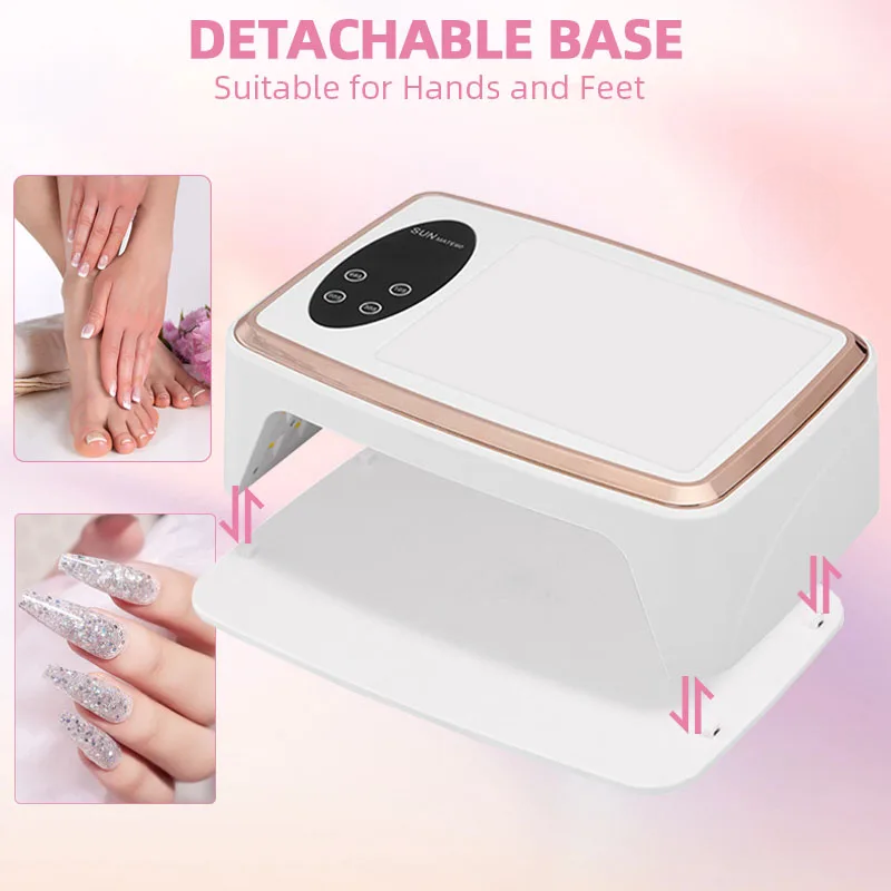 Mate 60 UV/LED Nail Lamp with Hand Pillow – Professional Gel Nail Dryer with Smart Curing. Experience salon-quality nails in the comfort of your home with the Mate 60 UV Nail Lamp.