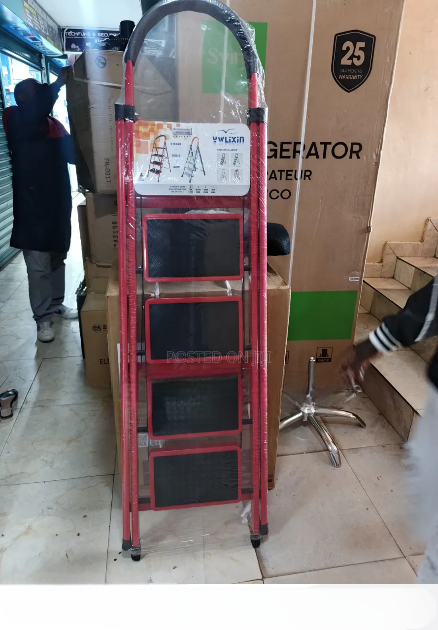 Foldable 5-Tier Stepping Ladder – Extra Height, Heavy-Duty Non-Slip Household & Office Ladder. When you need extra height and maximum safety, the Foldable 5-Tier Stepping Ladder is the perfect solutio