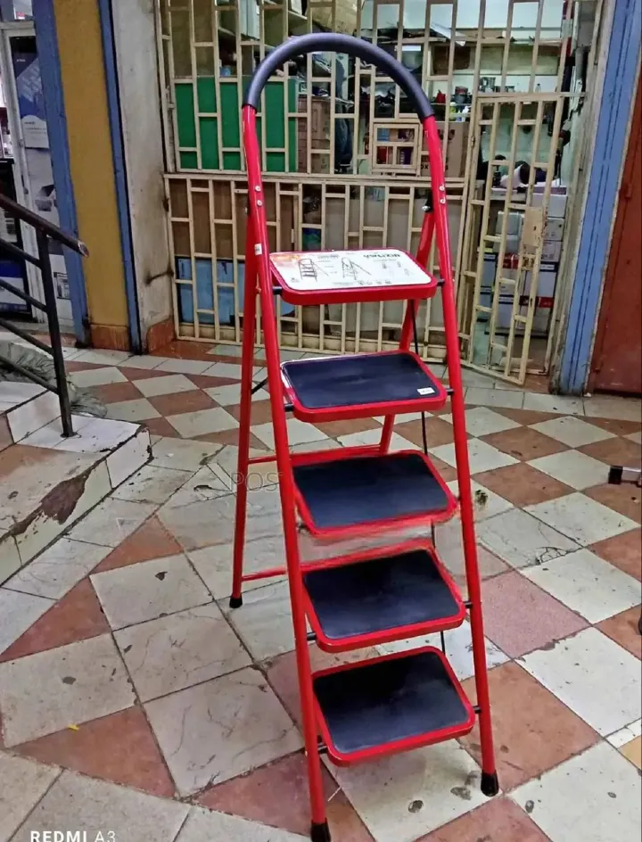 Foldable 5-Tier Stepping Ladder – Extra Height, Heavy-Duty Non-Slip Household & Office Ladder. When you need extra height and maximum safety, the Foldable 5-Tier Stepping Ladder is the perfect solutio