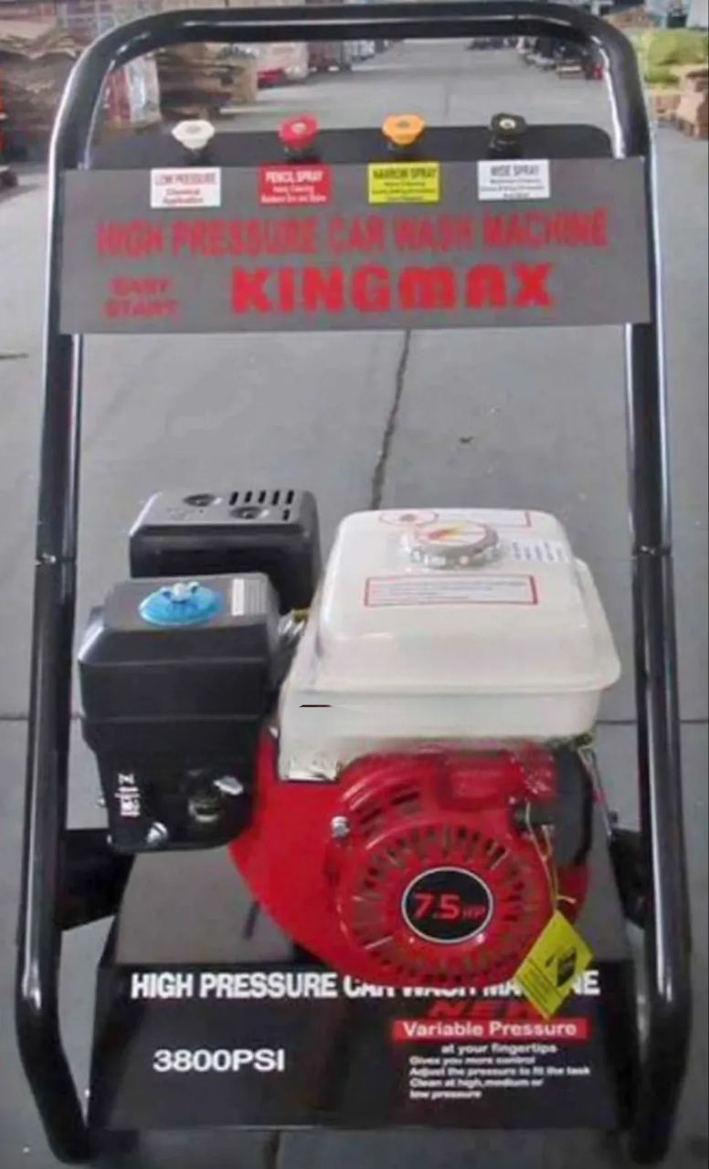 Kmax PSI-3800 High Pressure Car Wash Machine – 7.5HP Industrial Heavy-Duty Power Washer. Give your vehicles, outdoor surfaces, and equipment a professional clean with the Kmax PSI-3800 High Pressure.