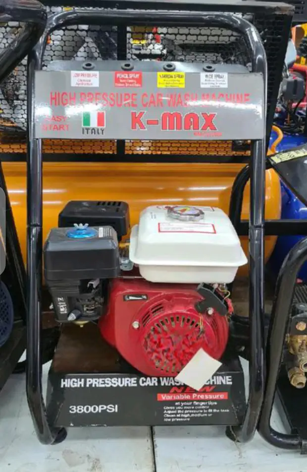 Kmax PSI-3800 High Pressure Car Wash Machine – 7.5HP Industrial Heavy-Duty Power Washer. Give your vehicles, outdoor surfaces, and equipment a professional clean with the Kmax PSI-3800 High Pressure.