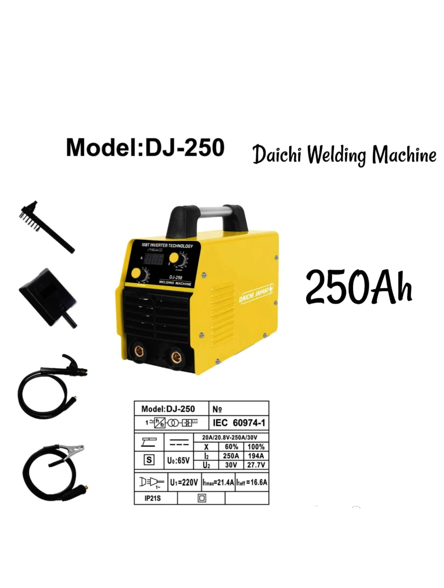 Diachi DJ-200 Welding Machine – 200A Heavy-Duty Inverter Arc Welder. Get professional welding performance in a compact, energy-efficient design with the Diachi DJ-200 200A Heavy-Duty Inverter Arc Weld