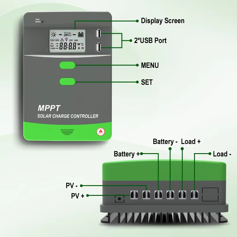 Phoenix MPPT 40A Solar Charge Controller – 12V/24V Intelligent Regulator for Off-Grid Solar Systems. Designed for medium off-grid and hybrid installations.