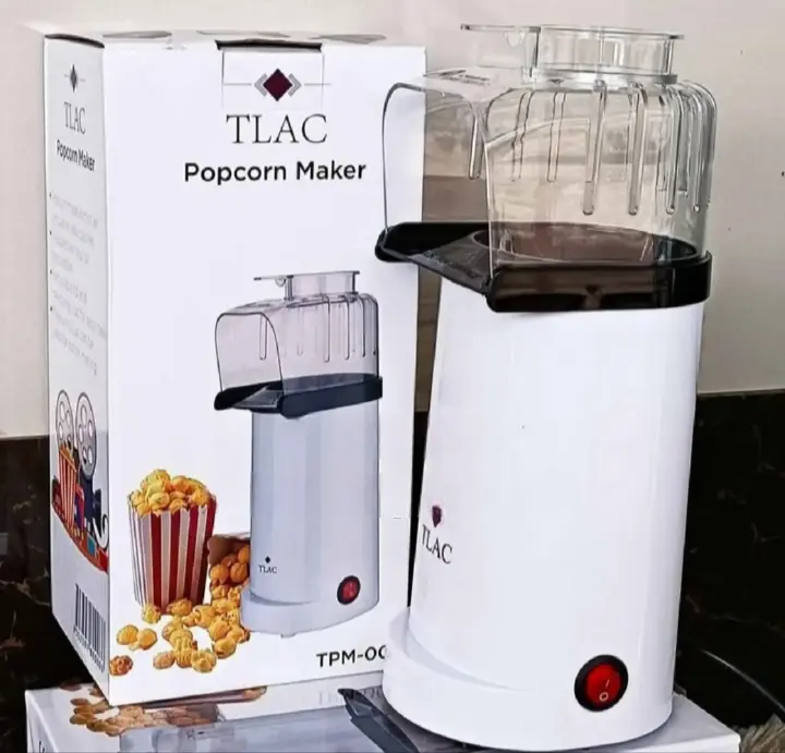 TLAC Electric Popcorn Maker – Hot Air Popcorn Popper for Healthy, Oil-Free Snacks | 1200W, Fast & Compact. Enjoy fresh, fluffy popcorn in minutes with the TLAC Electric Popcorn Maker. 1200W hot-air.