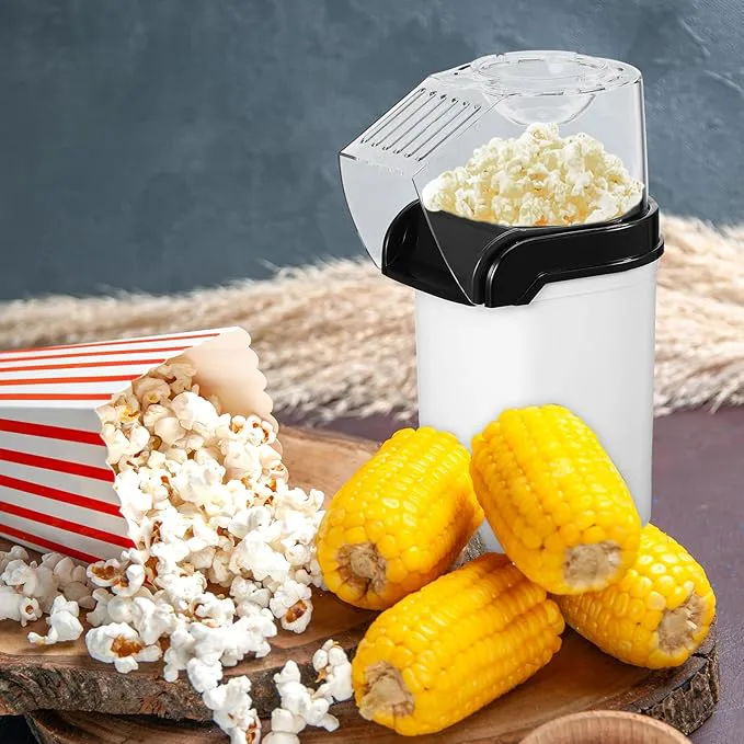 TLAC Electric Popcorn Maker – 1200W Hot Air Popcorn Popper for Healthy, Oil-Free Snacks.
Make fresh, fluffy popcorn in just minutes with the TLAC Electric Popcorn Maker
