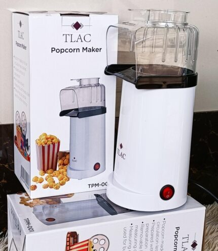 TLAC Electric Popcorn Maker – 1200W Hot Air Popcorn Popper for Healthy, Oil-Free Snacks.
Make fresh, fluffy popcorn in just minutes with the TLAC Electric Popcorn Maker