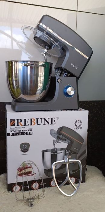 Rebune 10L Heavy-Duty Stand Mixer – Professional Kitchen Dough & Cake Mixer with Stainless Bowl. Mix, knead, and whip like a pro with the Rebune 10-litre stand mixer.