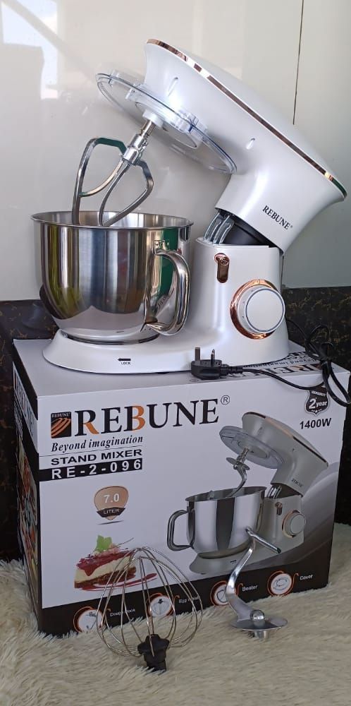 Rebune 10L Heavy-Duty Stand Mixer – Professional Kitchen Dough & Cake Mixer with Stainless Bowl. Mix, knead, and whip like a pro with the Rebune 10-litre stand mixer.