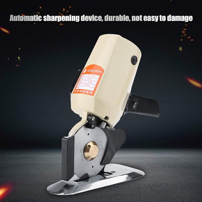 Premier Cloth Cutting Machine – Heavy-Duty Electric Fabric Cutter for Tailoring & Industrial Use. It slices through multiple fabric layers with ease—saving time while maintaining clean, accurate cut