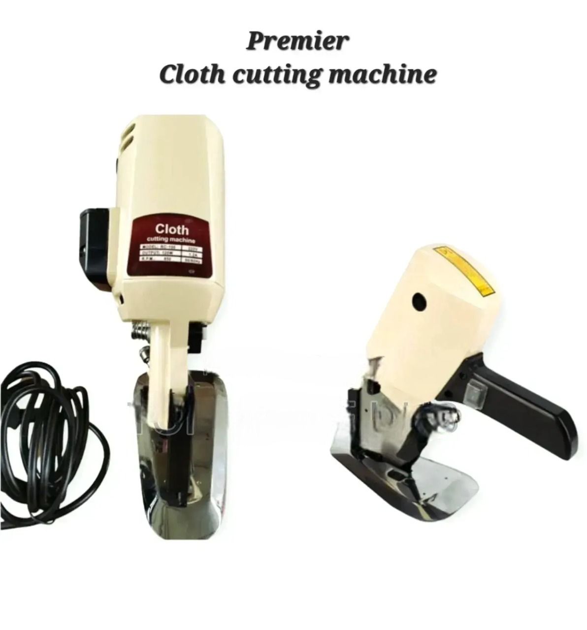 Premier Cloth Cutting Machine – Heavy-Duty Electric Fabric Cutter for Tailoring & Industrial Use. It slices through multiple fabric layers with ease—saving time while maintaining clean, accurate cut