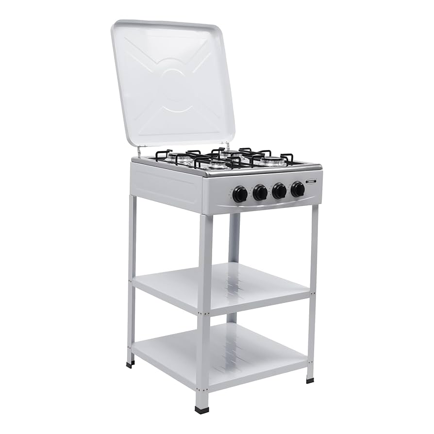Premier PM530E All Gas Cooker With Stand Shelf – 3-Burner Portable Gas Stove for Fast, Efficient Cooking. A reliable and efficient 3-burner gas stove designed for both home and commercial cooking.