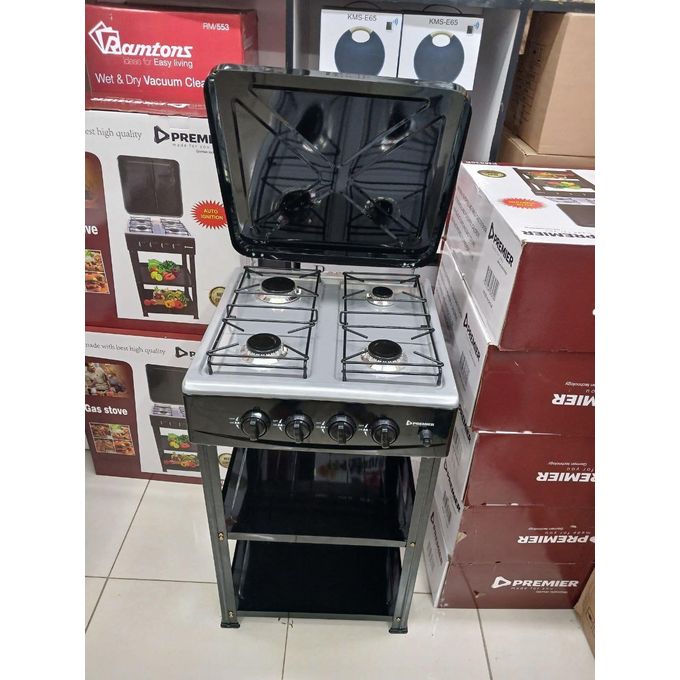 Premier PM530E All Gas Cooker With Stand Shelf – 3-Burner Portable Gas Stove for Fast, Efficient Cooking. A reliable and efficient 3-burner gas stove designed for both home and commercial cooking.