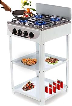 Premier PM530E All Gas Cooker With Stand Shelf – 3-Burner Portable Gas Stove for Fast, Efficient Cooking. A reliable and efficient 3-burner gas stove designed for both home and commercial cooking.