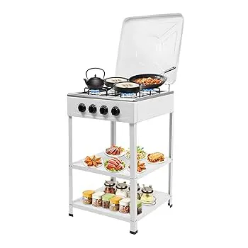 Premier PM530E All Gas Cooker With Stand Shelf – 3-Burner Portable Gas Stove for Fast, Efficient Cooking. A reliable and efficient 3-burner gas stove designed for both home and commercial cooking.