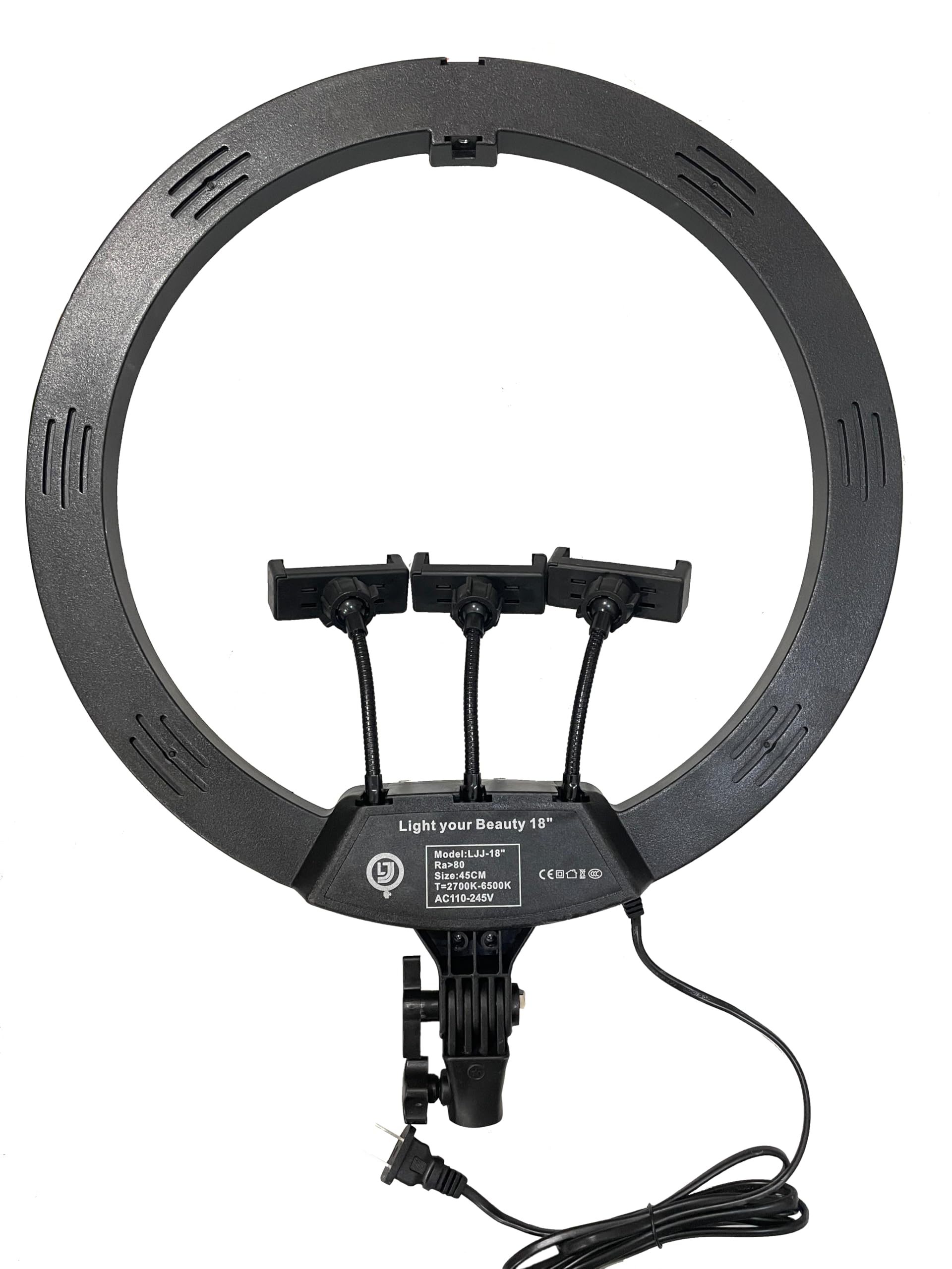 45cm (18 Inch) LED Ring Light with 3 Lighting Modes, Adjustable Tripod Stand & Remote Control – Dimmable, USB Powered, Perfect for Makeup, Content Creation, Photography, and Live Streaming | Kilimall