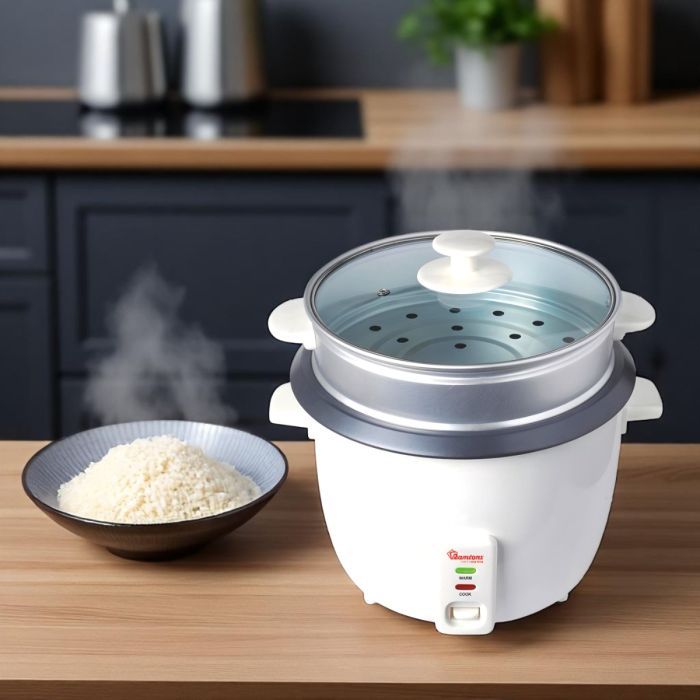 PowerSonic 2.8L 2-in-1 Rice Cooker & Steamer – Large Capacity, Non-Stick Inner Pot, Automatic Cooking & Keep-Warm Function | Energy Efficient Electric Rice Cooker