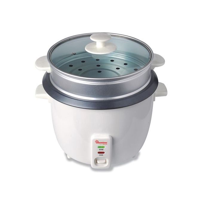 PowerSonic 2.8L 2-in-1 Rice Cooker & Steamer – Large Capacity, Non-Stick Inner Pot, Automatic Cooking & Keep-Warm Function | Energy Efficient Electric Rice Cooker