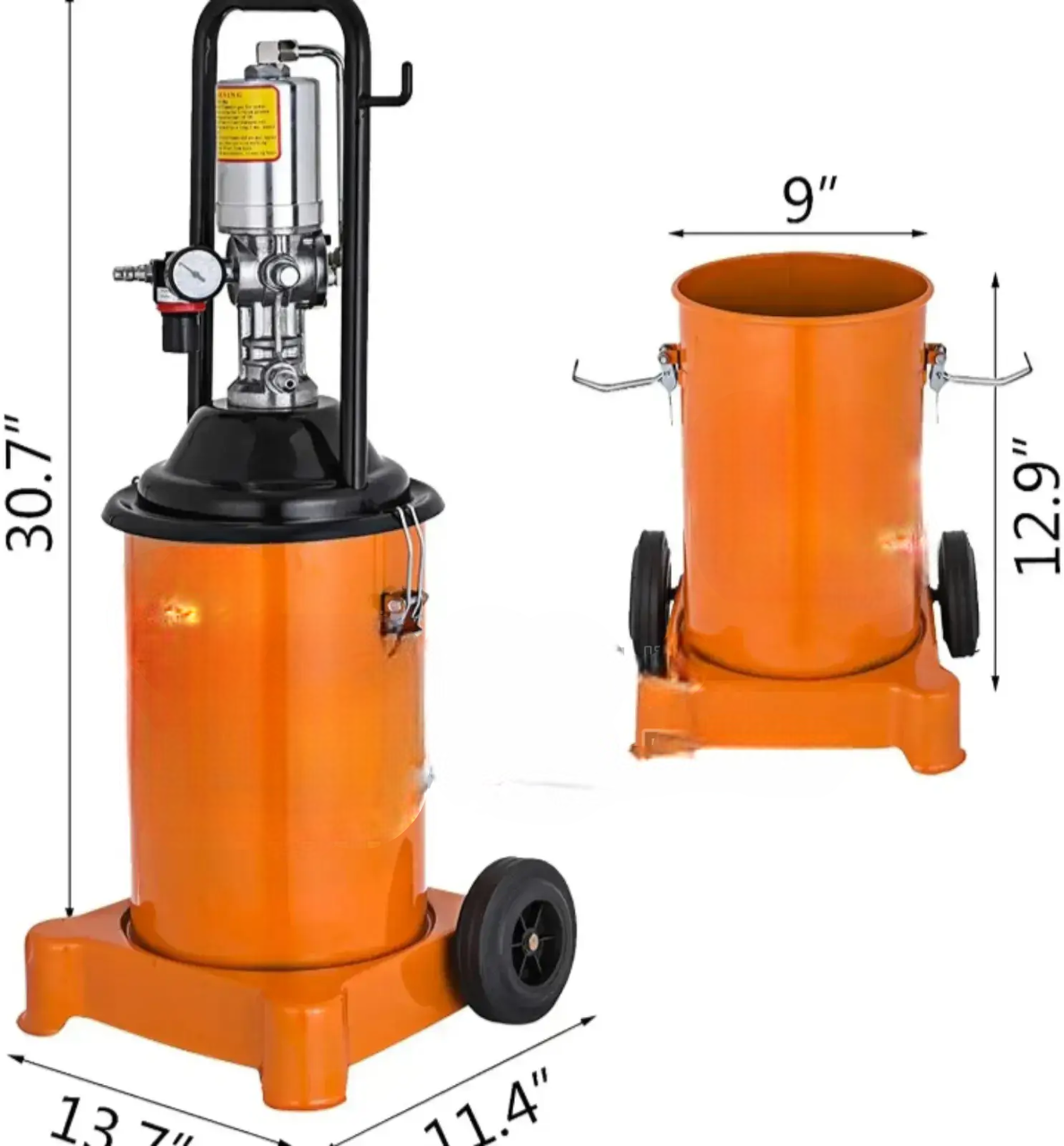 20 L Heavy-Duty Grease Bucket – Industrial-Grade Metal Container | Leak-Proof Lid | Ideal for Workshops, Farms & Garages