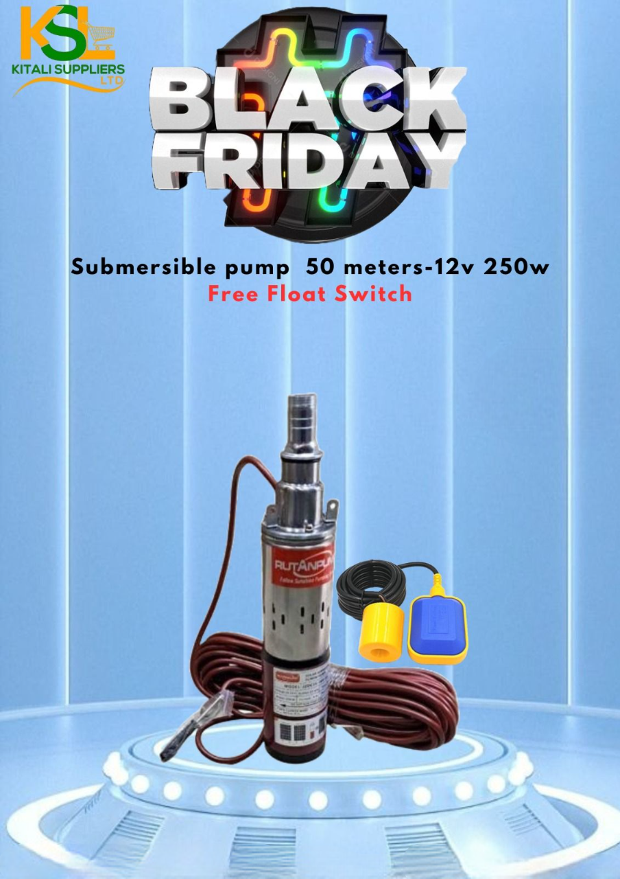 Rutan 24V DC Water Pump – 50m Head High-Pressure Solar Pump | Brushless DC Submersible Pump for Irrigation & Water Supply, for farms, homes, and remote installations.