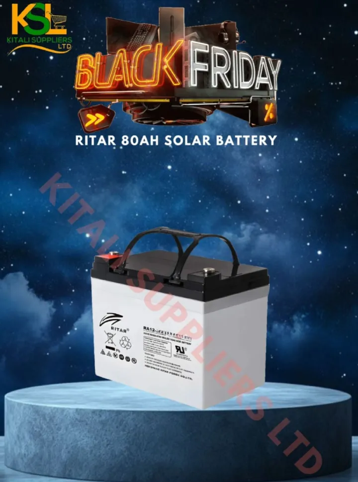 Ritar 80Ah Deep Cycle Battery – 12V Sealed Maintenance-Free AGM Battery | Reliable Solar & Inverter Power Storage. For consistent, long-lasting energy storage.