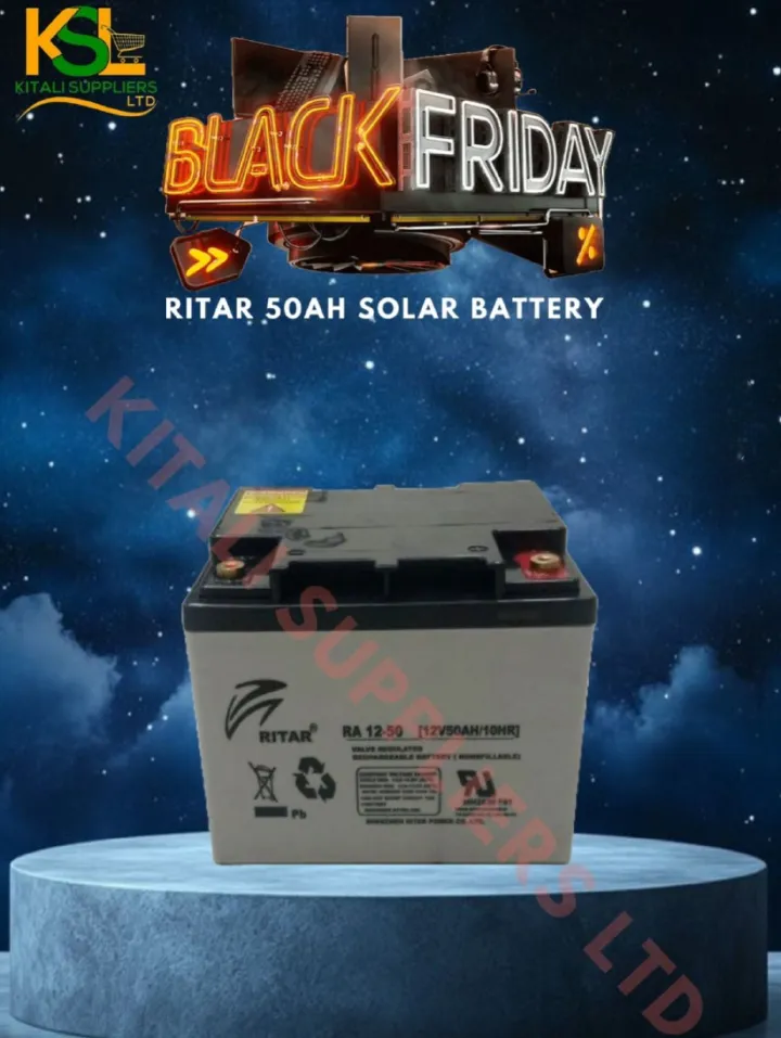 Ritar 50Ah 12V Sealed Lead Acid Battery – AGM VRLA, Maintenance-Free Power Storage for Solar & Inverter Systems. Designed for solar, inverter, and UPS systems.
