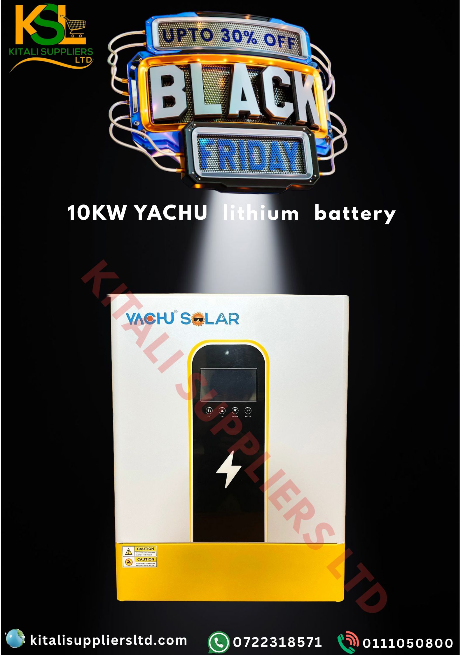 YACHU 48V 10KW Lithium Battery – LiFePO4 Deep Cycle Solar & Inverter Battery | Smart BMS, 6000+ Cycles, High-Performance Energy Storage