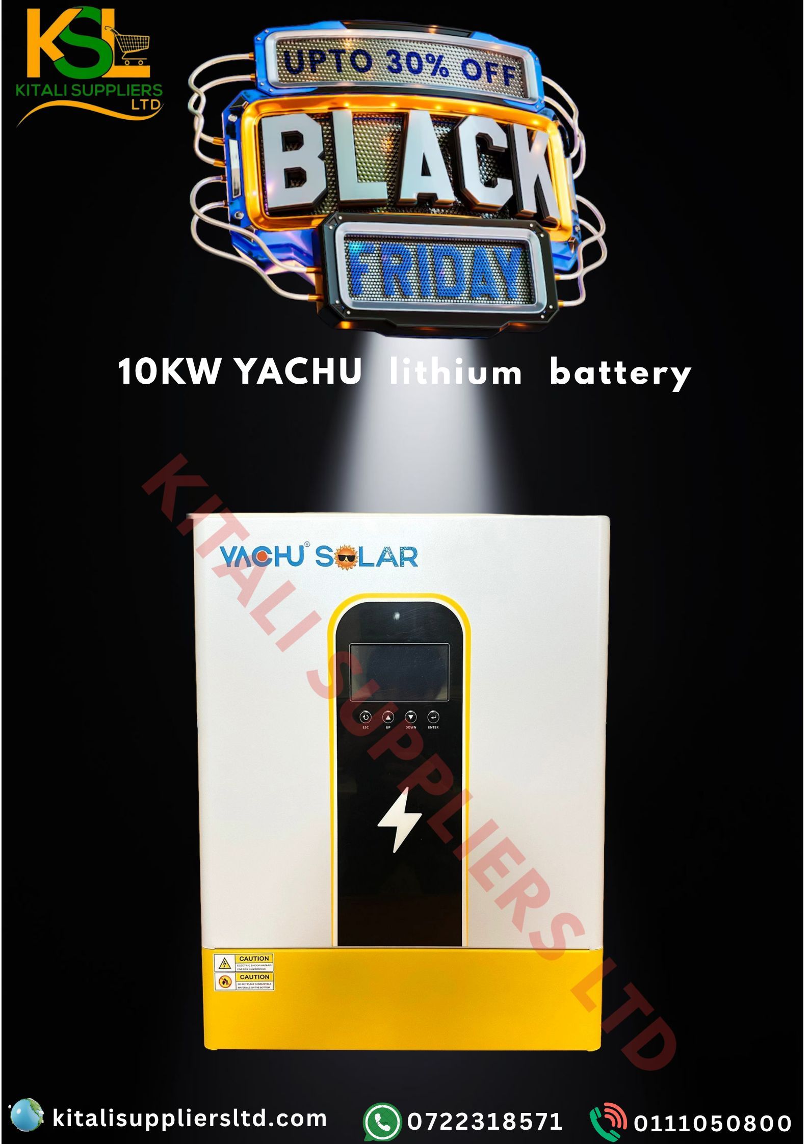YACHU 48V 10KW Lithium Battery – LiFePO4 Deep Cycle Solar & Inverter Battery | Smart BMS, 6000+ Cycles, High-Performance Energy Storage