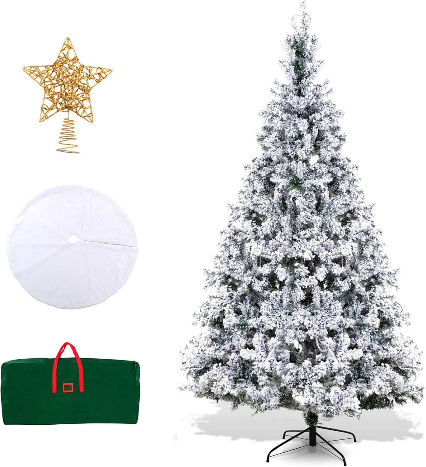Premium 2.4m (8ft) White Artificial Christmas Tree – Elegant & Lush Holiday Decoration. Celebrate a magical white Christmas with the 2.4m (8ft) White Artificial Christmas Tree.