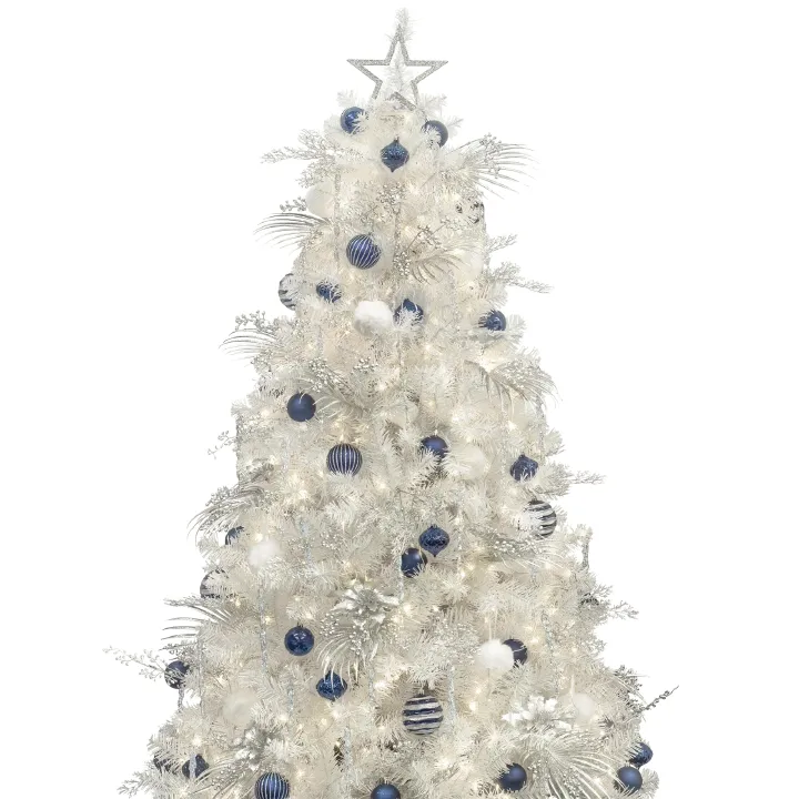 Premium 2.4m (8ft) White Artificial Christmas Tree – Elegant & Lush Holiday Decoration. Celebrate a magical white Christmas with the 2.4m (8ft) White Artificial Christmas Tree.