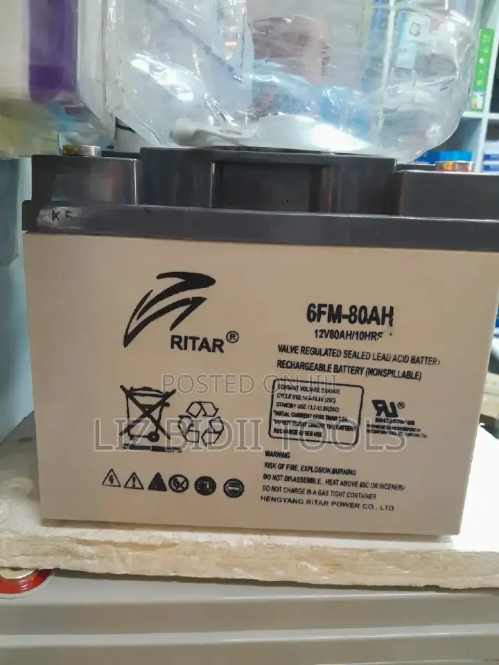 Ritar 80Ah Deep Cycle Battery – 12V Sealed Maintenance-Free AGM, Inverter & Solar Compatible. A reliable, long-lasting, and maintenance-free energy storage solution designed for inverter.