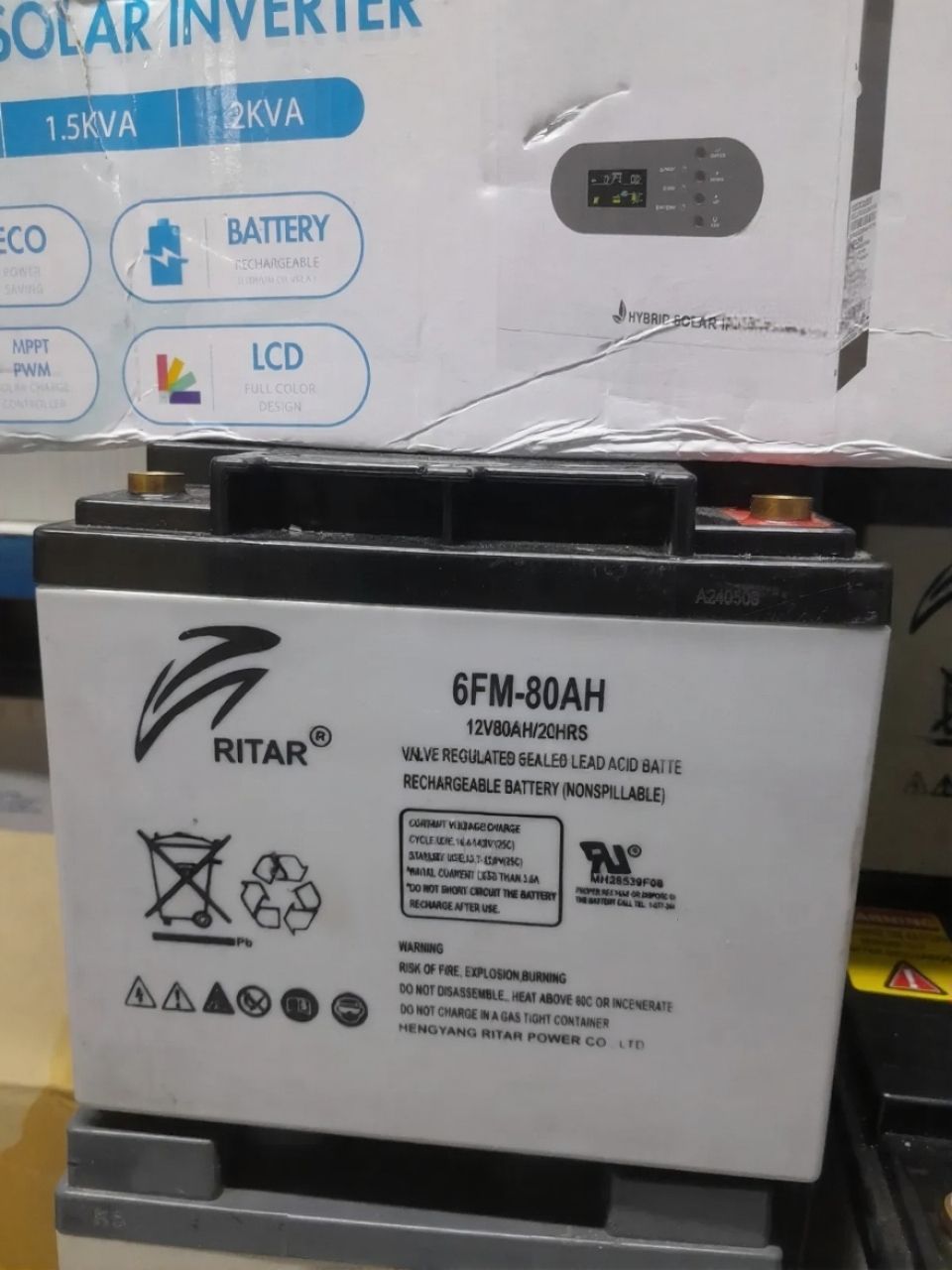 Ritar 80Ah Deep Cycle Battery – 12V Sealed Maintenance-Free AGM, Inverter & Solar Compatible. A reliable, long-lasting, and maintenance-free energy storage solution designed for inverter.
