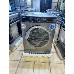 Von VALW-10FVK 10KG Front Load Washing Machine – Silver, Inverter Motor, Quick Wash, LED Display, Low Noise & Energy Efficient.