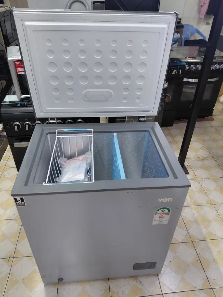 Von Chest Freezer 142 Litres – Energy-Efficient, Fast Cooling, Durable Home & Commercial Freezer. A  compact yet powerful deep freezer designed for efficient food storage at home.