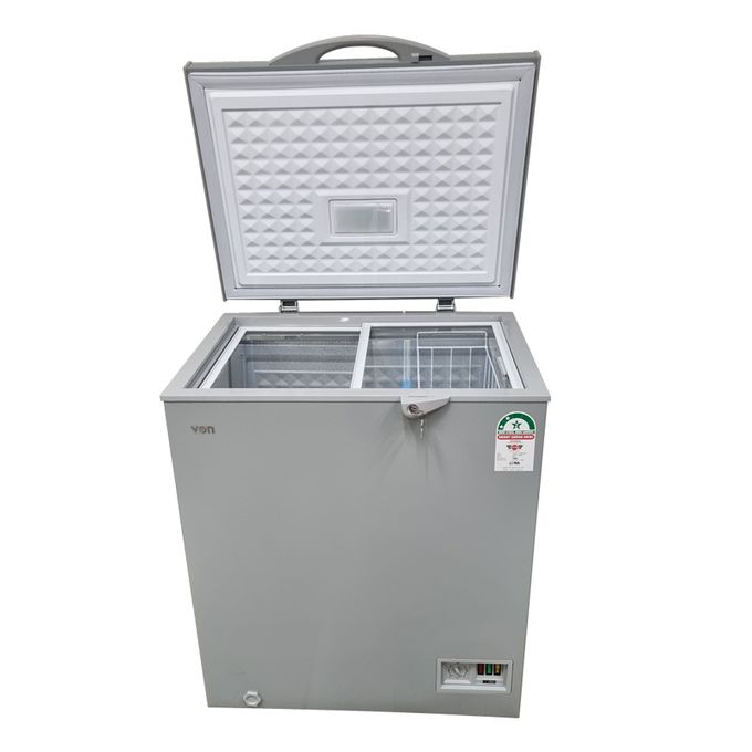 Von Chest Freezer 142 Litres – Energy-Efficient, Fast Cooling, Durable Home & Commercial Freezer. A  compact yet powerful deep freezer designed for efficient food storage at home.